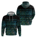 Maori Niho Taniwha Te Wheiao Zip Hoodie Paua Shell - Aussie Hoodie