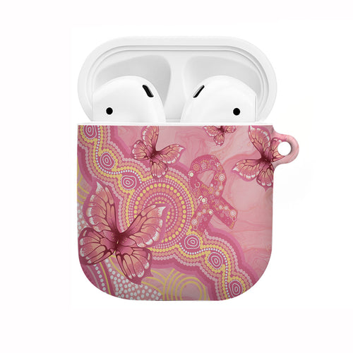 Dreamy Butterfly Collar Australia Breast Cancer Pink AirPods Case Indigenous Art