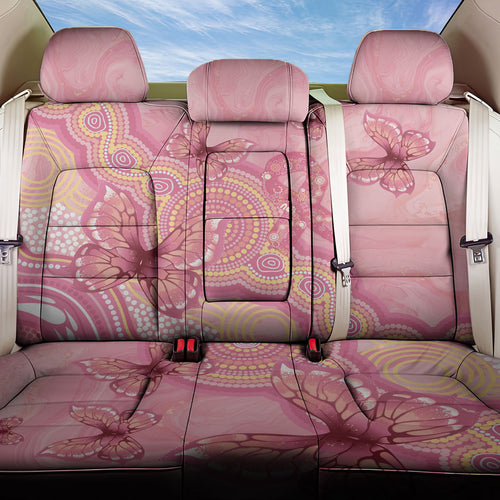 Dreamy Butterfly Collar Australia Breast Cancer Pink Back Car Seat Cover Indigenous Art