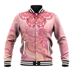 Dreamy Butterfly Collar Australia Breast Cancer Pink Baseball Jacket Indigenous Art