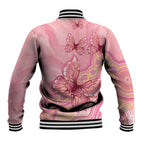 Dreamy Butterfly Collar Australia Breast Cancer Pink Baseball Jacket Indigenous Art