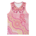 Dreamy Butterfly Collar Australia Breast Cancer Pink Basketball Jersey Indigenous Art