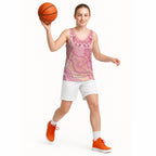 Dreamy Butterfly Collar Australia Breast Cancer Pink Basketball Jersey Indigenous Art