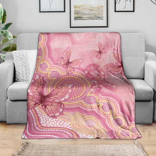 Dreamy Butterfly Collar Australia Breast Cancer Pink Blanket Indigenous Art