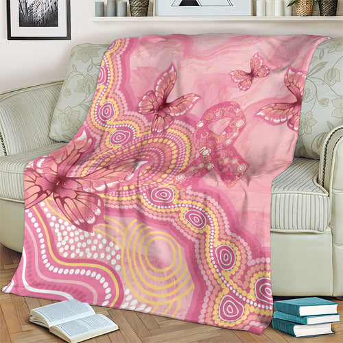 Dreamy Butterfly Collar Australia Breast Cancer Pink Blanket Indigenous Art