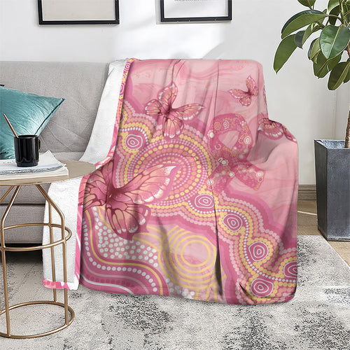 Dreamy Butterfly Collar Australia Breast Cancer Pink Blanket Indigenous Art