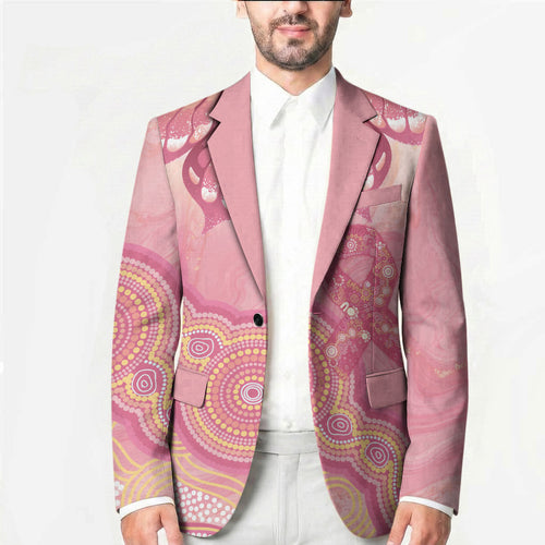 Dreamy Butterfly Collar Australia Breast Cancer Pink Blazer Indigenous Art