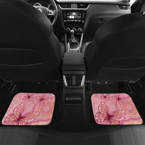 Dreamy Butterfly Collar Australia Breast Cancer Pink Car Mats Indigenous Art