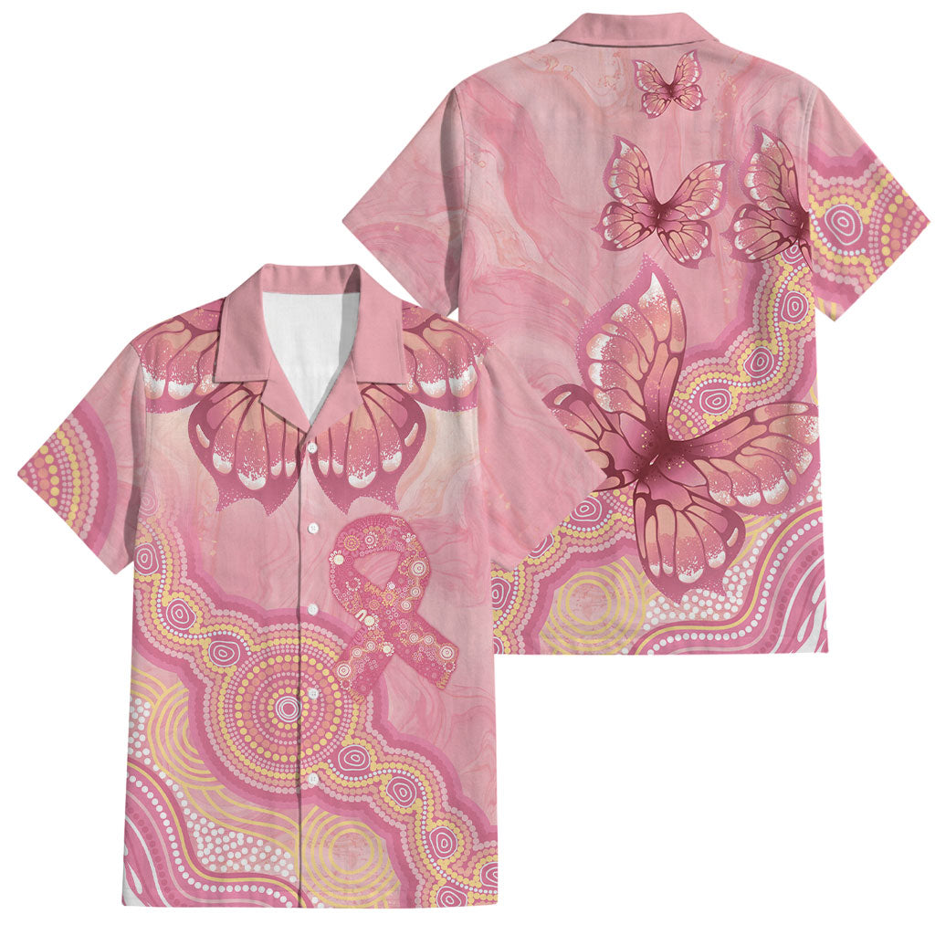 Dreamy Butterfly Collar Australia Breast Cancer Pink Family Matching Summer Maxi Dress and Hawaiian Shirt Indigenous Art
