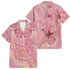 Dreamy Butterfly Collar Australia Breast Cancer Pink Family Matching Tank Maxi Dress and Hawaiian Shirt Indigenous Art