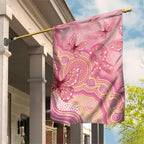 Dreamy Butterfly Collar Australia Breast Cancer Pink Garden Flag Indigenous Art