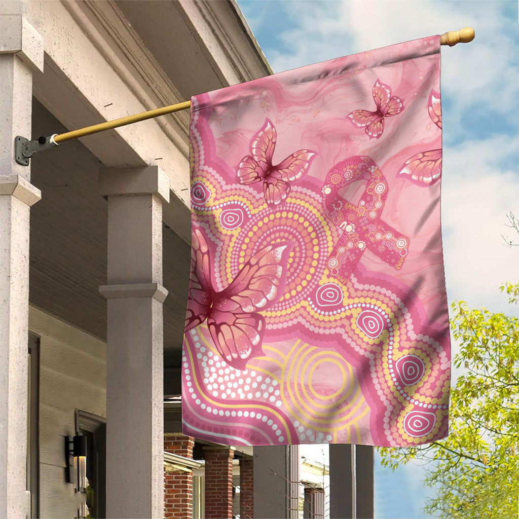 Dreamy Butterfly Collar Australia Breast Cancer Pink Garden Flag Indigenous Art