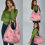 Dreamy Butterfly Collar Australia Breast Cancer Pink Grocery Bag Indigenous Art