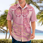 Dreamy Butterfly Collar Australia Breast Cancer Pink Hawaiian Shirt Indigenous Art
