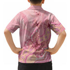 Dreamy Butterfly Collar Australia Breast Cancer Pink Hawaiian Shirt Indigenous Art