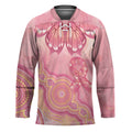 Dreamy Butterfly Collar Australia Breast Cancer Pink Hockey Jersey Indigenous Art