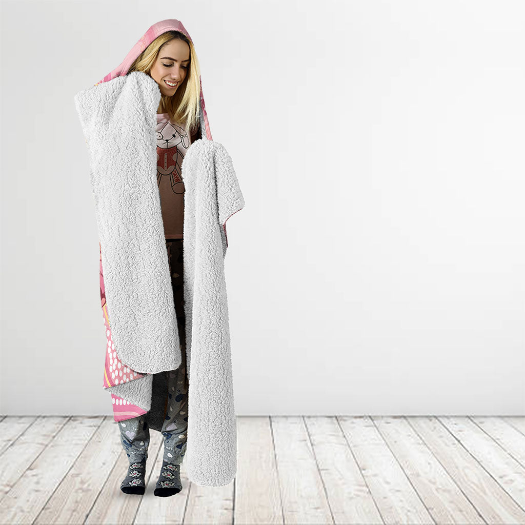 Dreamy Butterfly Collar Australia Breast Cancer Pink Hooded Blanket Indigenous Art