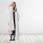 Dreamy Butterfly Collar Australia Breast Cancer Pink Hooded Blanket Indigenous Art