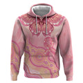 Dreamy Butterfly Collar Australia Breast Cancer Pink Hoodie Indigenous Art