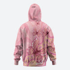 Dreamy Butterfly Collar Australia Breast Cancer Pink Hoodie Indigenous Art