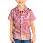 Dreamy Butterfly Collar Australia Breast Cancer Pink Kid Hawaiian Shirt Indigenous Art