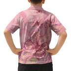 Dreamy Butterfly Collar Australia Breast Cancer Pink Kid Hawaiian Shirt Indigenous Art