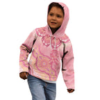 Dreamy Butterfly Collar Australia Breast Cancer Pink Kid Hoodie Indigenous Art