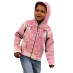 Dreamy Butterfly Collar Australia Breast Cancer Pink Kid Hoodie Indigenous Art