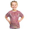 Dreamy Butterfly Collar Australia Breast Cancer Pink Kid T Shirt Indigenous Art