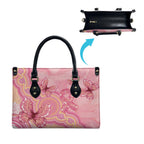 Dreamy Butterfly Collar Australia Breast Cancer Pink Leather Bag Indigenous Art