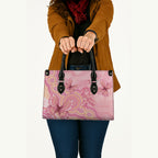 Dreamy Butterfly Collar Australia Breast Cancer Pink Leather Bag Indigenous Art