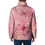 Dreamy Butterfly Collar Australia Breast Cancer Pink Padded Jacket Indigenous Art