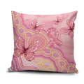 Dreamy Butterfly Collar Australia Breast Cancer Pink Pillow Cover Indigenous Art