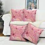 Dreamy Butterfly Collar Australia Breast Cancer Pink Pillow Cover Indigenous Art
