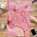 Dreamy Butterfly Collar Australia Breast Cancer Pink Puzzle Indigenous Art