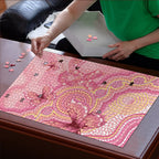 Dreamy Butterfly Collar Australia Breast Cancer Pink Puzzle Indigenous Art