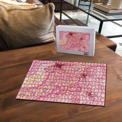 Dreamy Butterfly Collar Australia Breast Cancer Pink Puzzle Indigenous Art