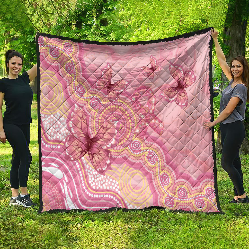 Dreamy Butterfly Collar Australia Breast Cancer Pink Quilt Indigenous Art