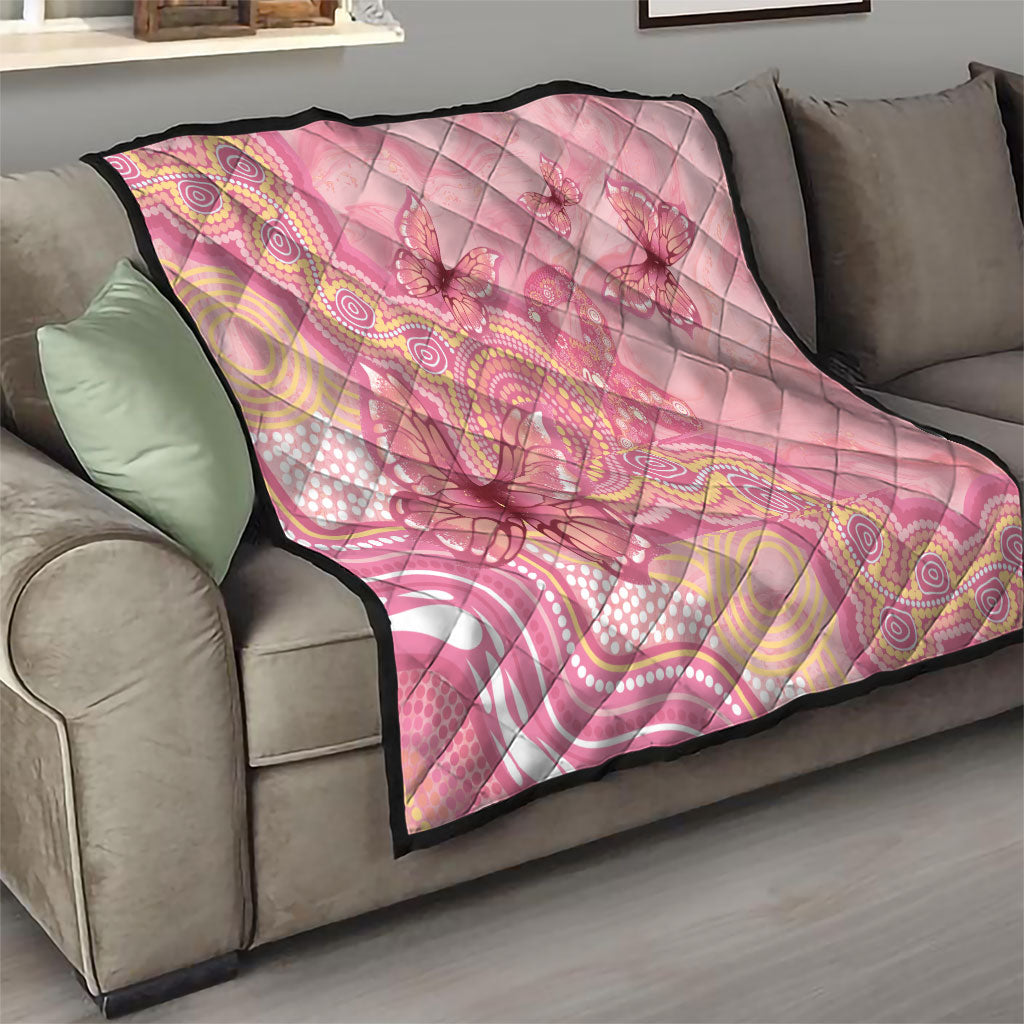 Dreamy Butterfly Collar Australia Breast Cancer Pink Quilt Indigenous Art
