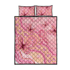 Dreamy Butterfly Collar Australia Breast Cancer Pink Quilt Bed Set Indigenous Art