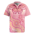 Dreamy Butterfly Collar Australia Breast Cancer Pink Rugby Jersey Indigenous Art