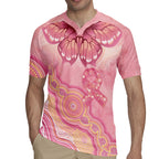 Dreamy Butterfly Collar Australia Breast Cancer Pink Rugby Jersey Indigenous Art
