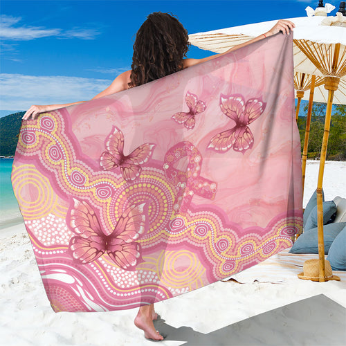 Dreamy Butterfly Collar Australia Breast Cancer Pink Sarong Indigenous Art