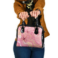 Dreamy Butterfly Collar Australia Breast Cancer Pink Shoulder Handbag Indigenous Art