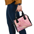 Dreamy Butterfly Collar Australia Breast Cancer Pink Shoulder Handbag Indigenous Art