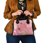 Dreamy Butterfly Collar Australia Breast Cancer Pink Shoulder Handbag Indigenous Art
