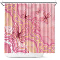 Dreamy Butterfly Collar Australia Breast Cancer Pink Shower Curtain Indigenous Art