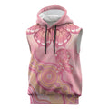 Dreamy Butterfly Collar Australia Breast Cancer Pink Sleeveless Hoodie Indigenous Art