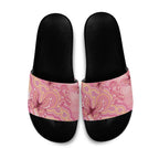 Dreamy Butterfly Collar Australia Breast Cancer Pink Slide Sandals Indigenous Art