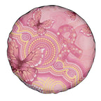 Dreamy Butterfly Collar Australia Breast Cancer Pink Spare Tire Cover Indigenous Art
